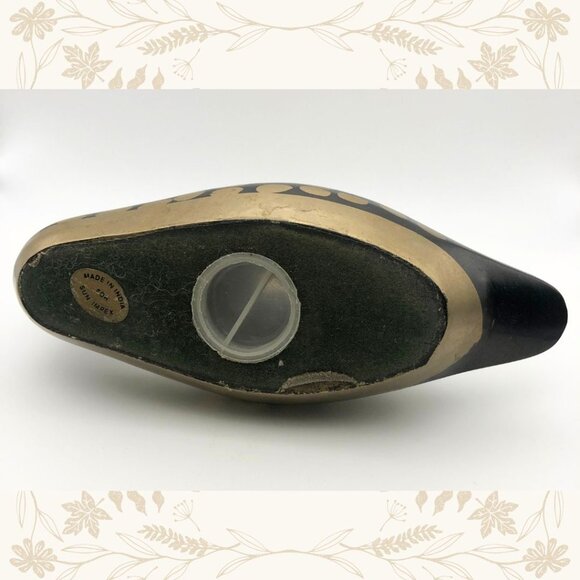 Vintage Brass Loon Coin Bank - Picture 3 of 4